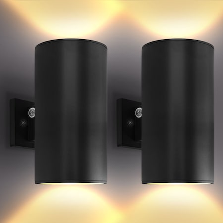 Luxrite Dusk to Dawn LED Wall Lights 12in up or Up and Down Light 3CCT 3000K-5000K 20/30/40W IP65 ETL, 2PK LR40338-2PK
